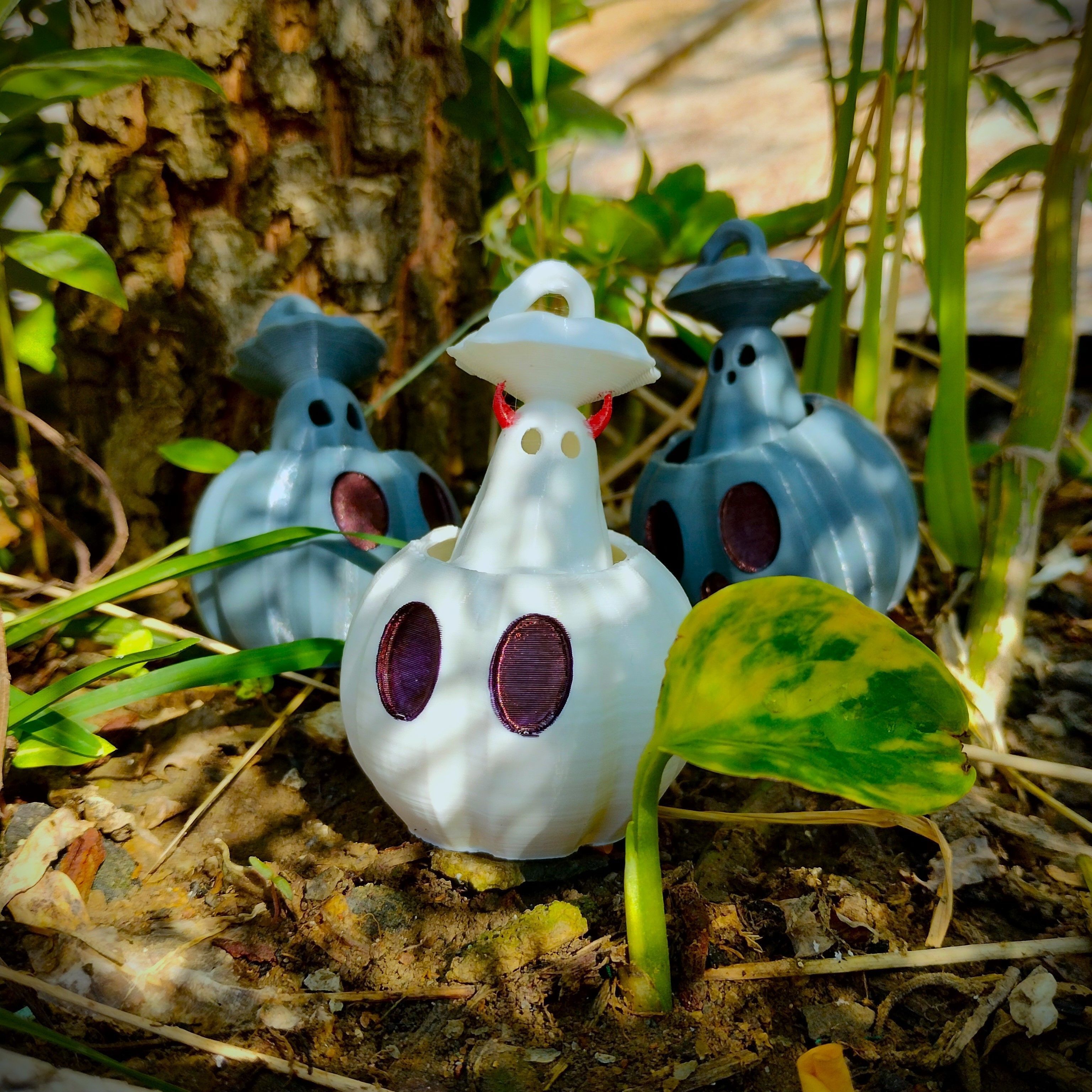 Halloween special cute fidget ghost keychain  collection 3D print model_2