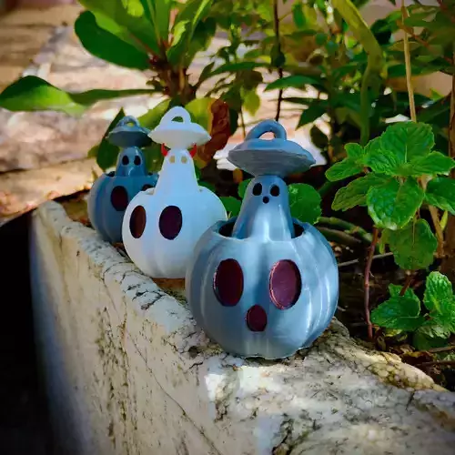 Halloween special cute fidget ghost keychain  collection 3D print model