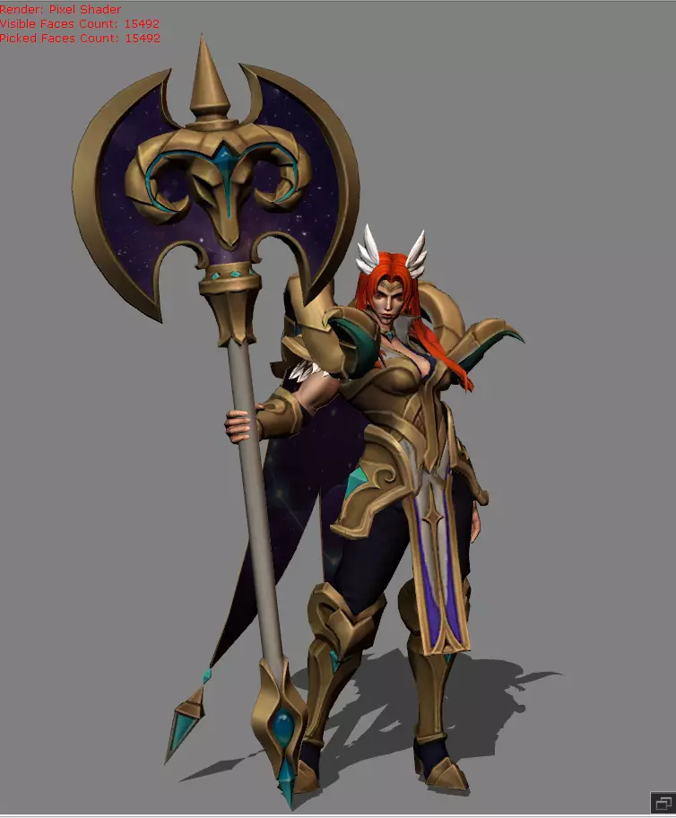 Hilda Aries Zodiac Skin Low-poly 3D model