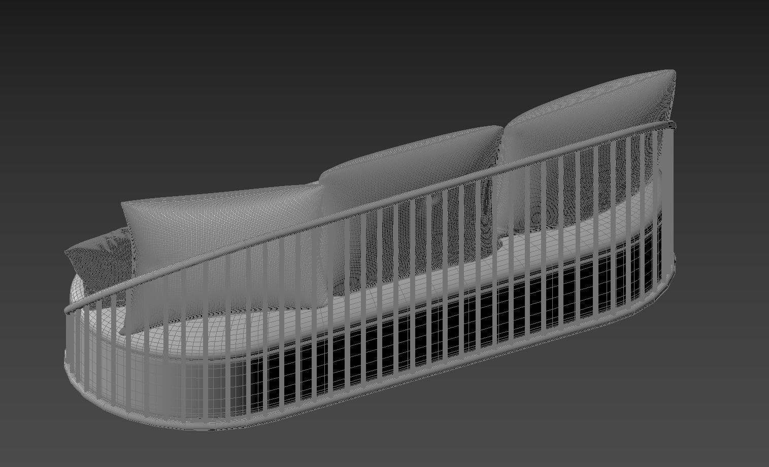 Sofa 3 seater  3D model_3