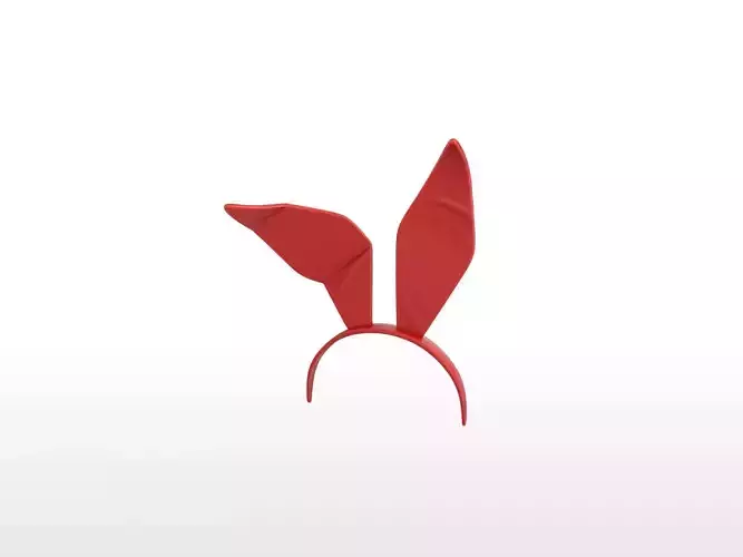 Headband020 Red Bunny Headband