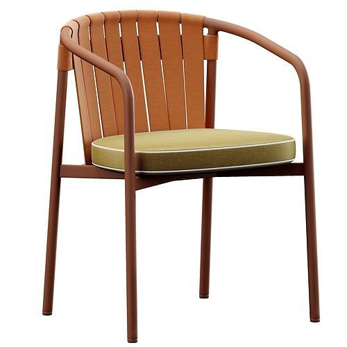 Kettal Arc Dining Chair 3D model 2