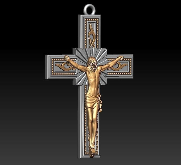 Jesus Christ pendant  3D print model_3