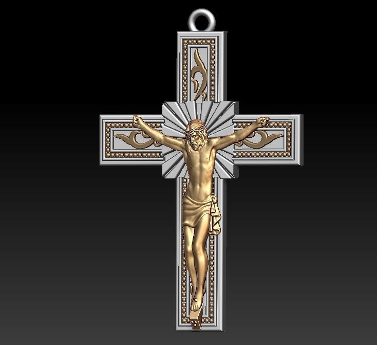 Jesus Christ pendant  3D print model_5