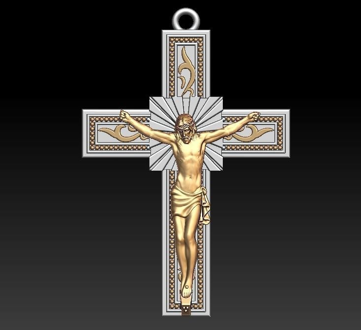 Jesus Christ pendant  3D print model_2