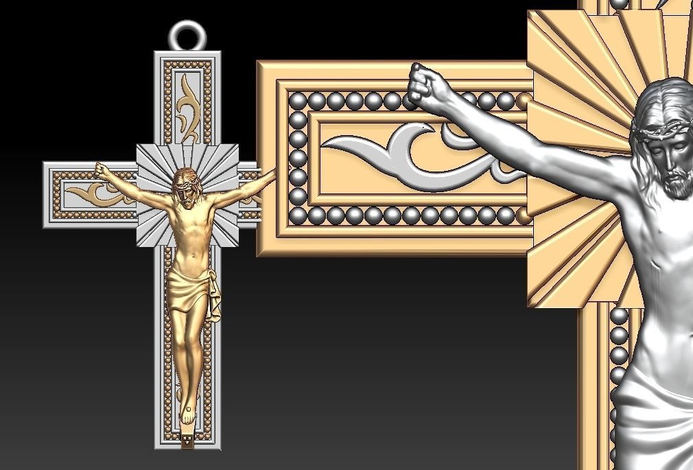 Jesus Christ pendant  3D print model_1