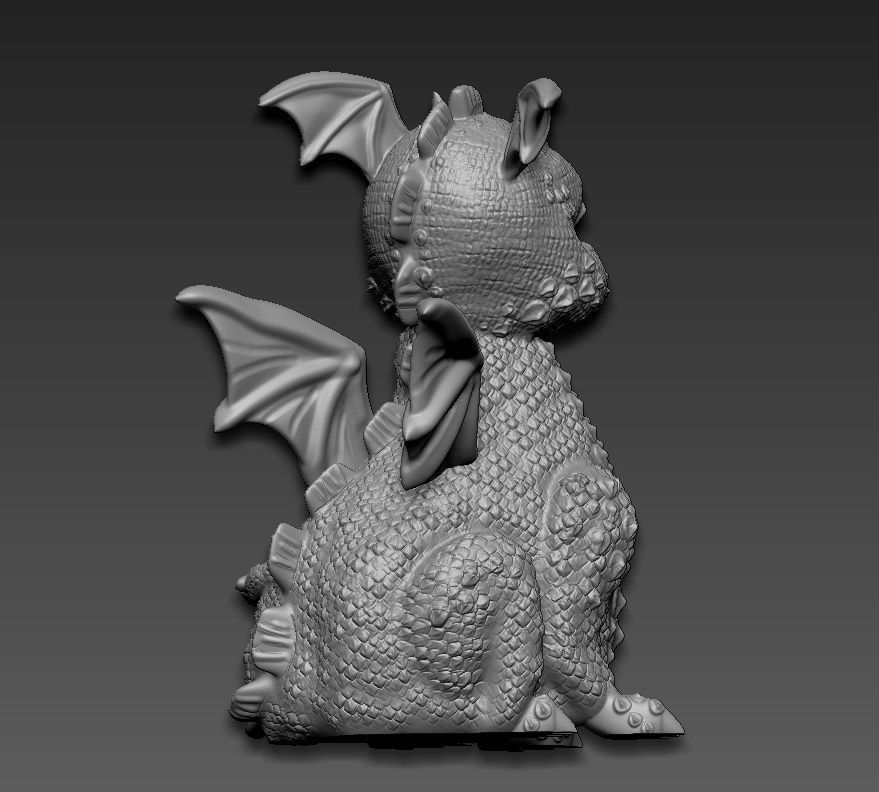 Dragon 3D print model_3