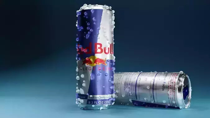realistic redbull can