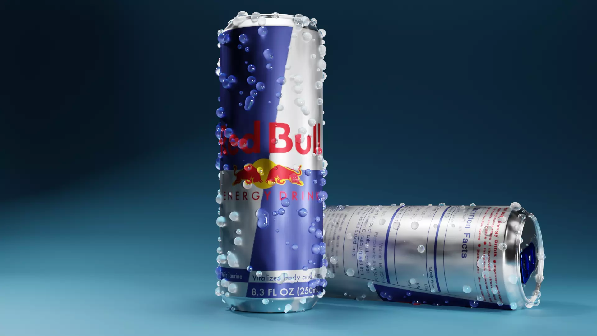 realistic redbull can 3D model_0