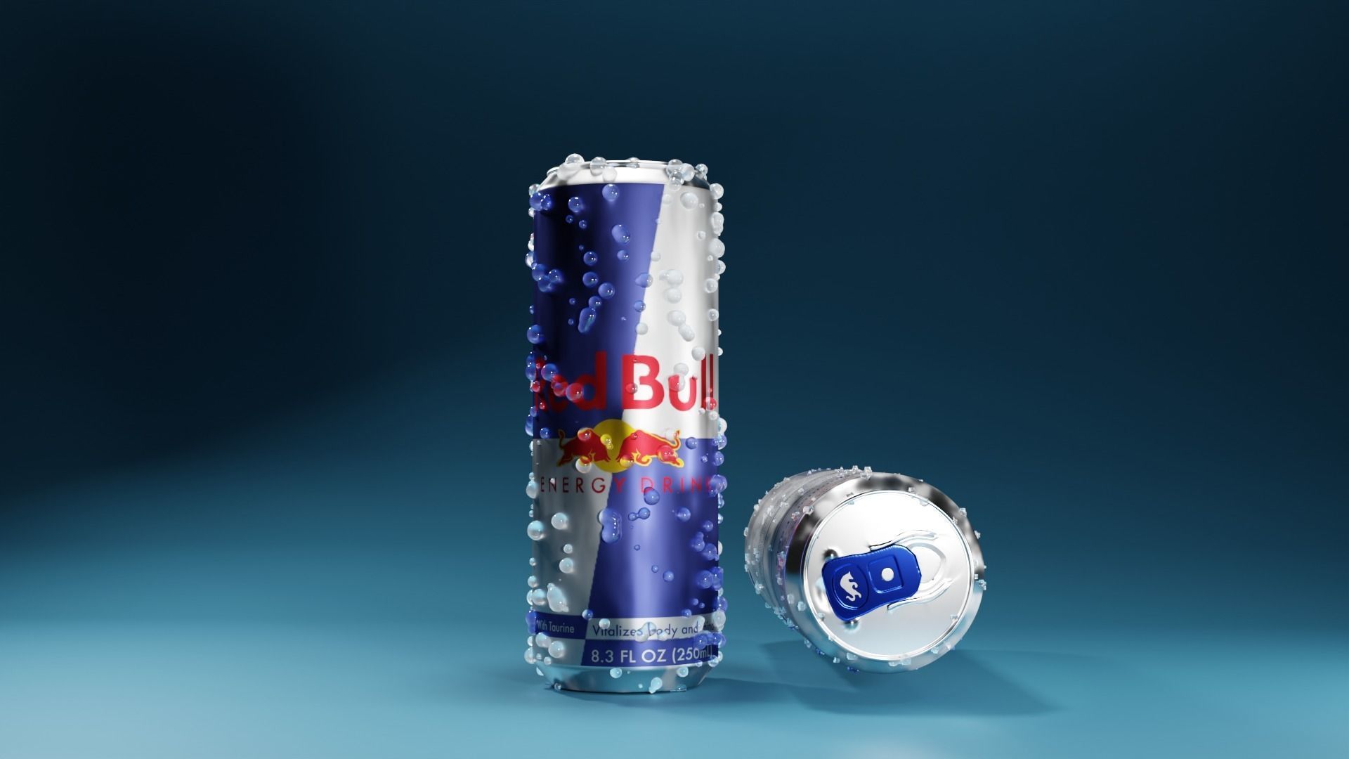 realistic redbull can 3D model_5