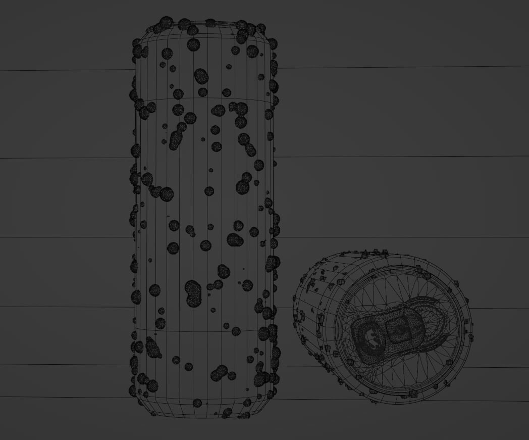 realistic redbull can 3D model_3