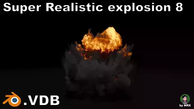 Super Realistic Explosion 8 - vdb animated