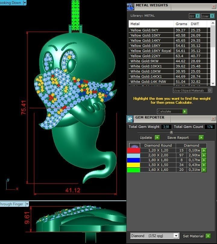 casper pendant 3D print model_4