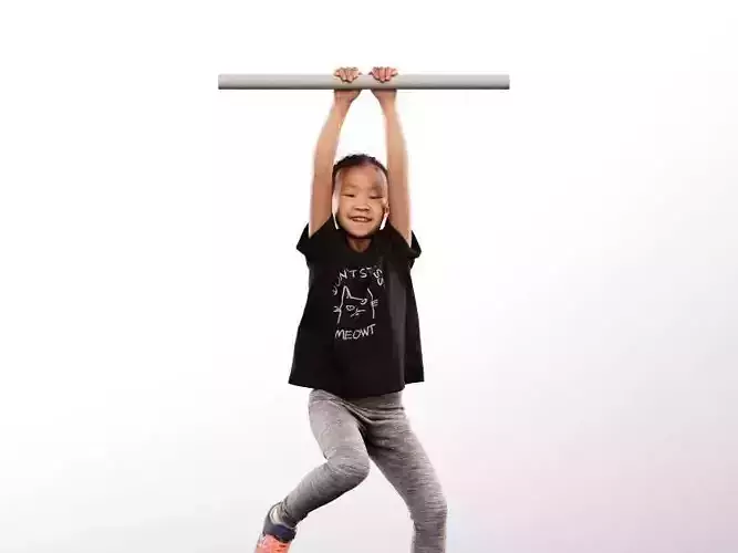 Halia 14392 - Asian Girl Climbing On A Playground