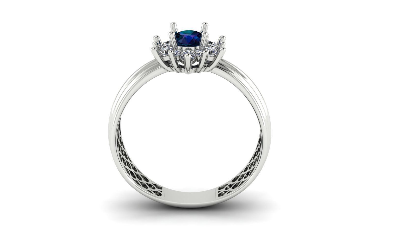 Solitaire ring 3D print model_1