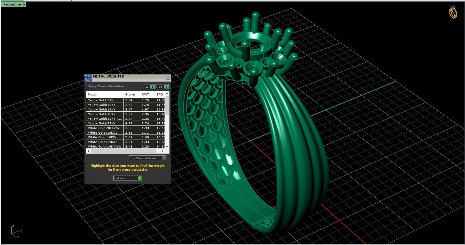 Solitaire ring 3D print model_4