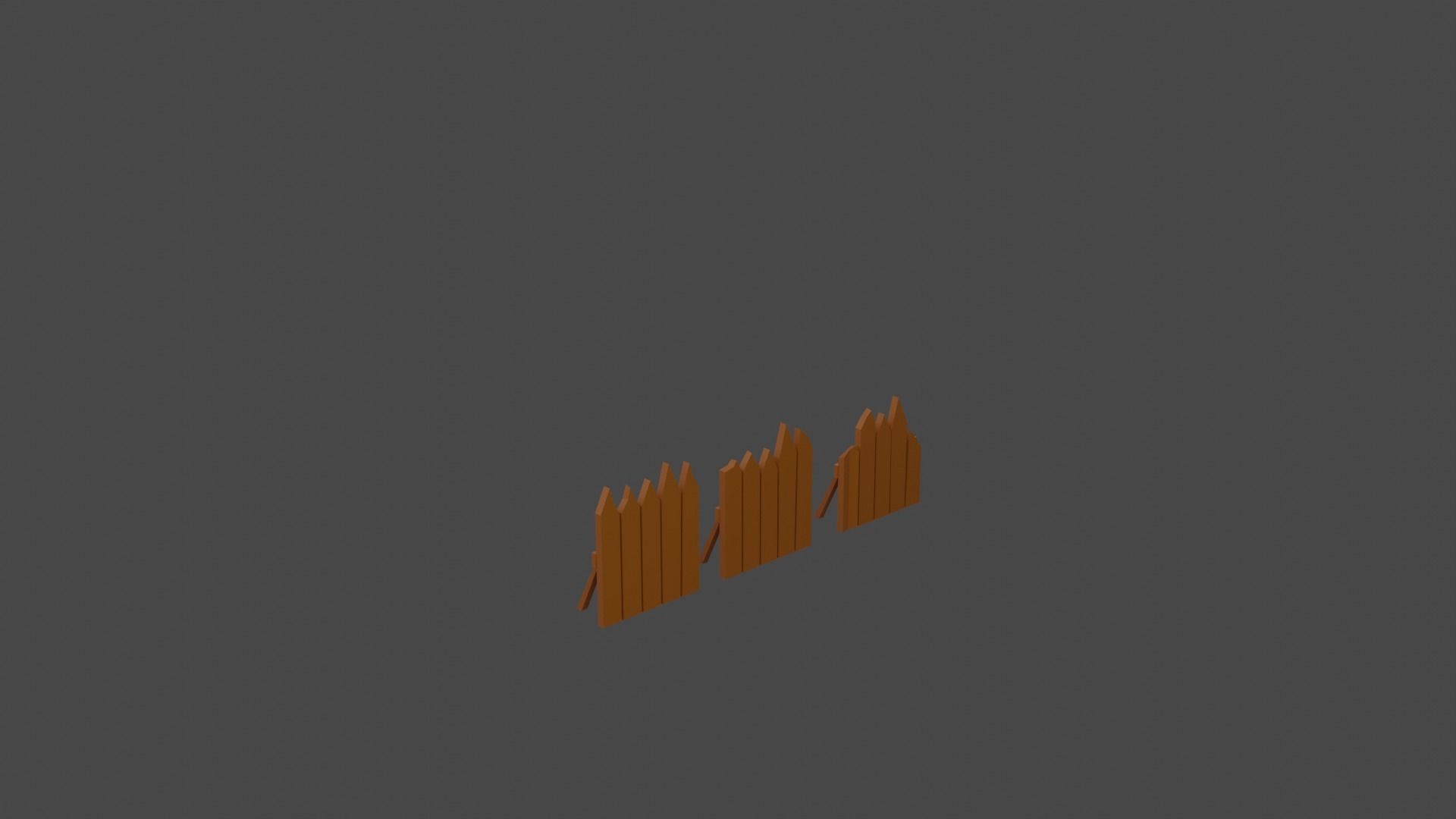 Stylized Basic Color Fences Free low-poly 3D model_8