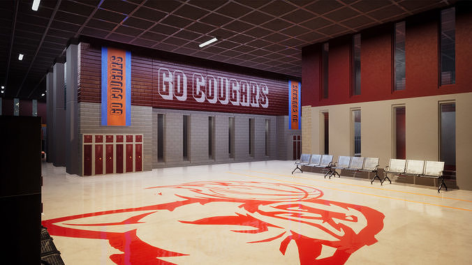 High School modular kit -Unreal Engine- and -FBX-  Low-poly 3D model 7