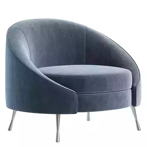 Blue Velvet Tub Chair
