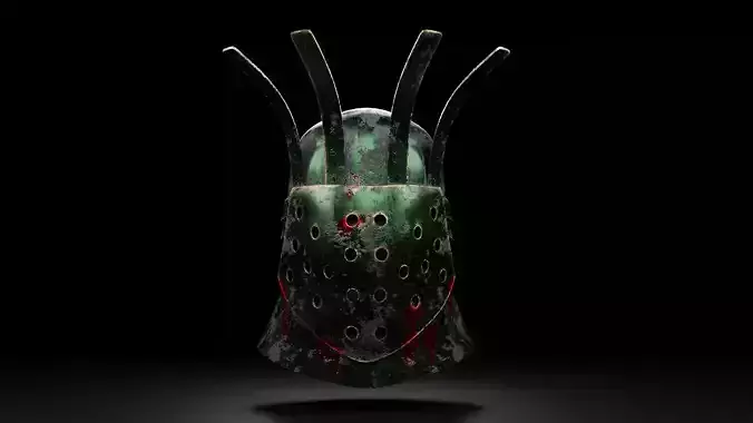 Rusty emerald helmet