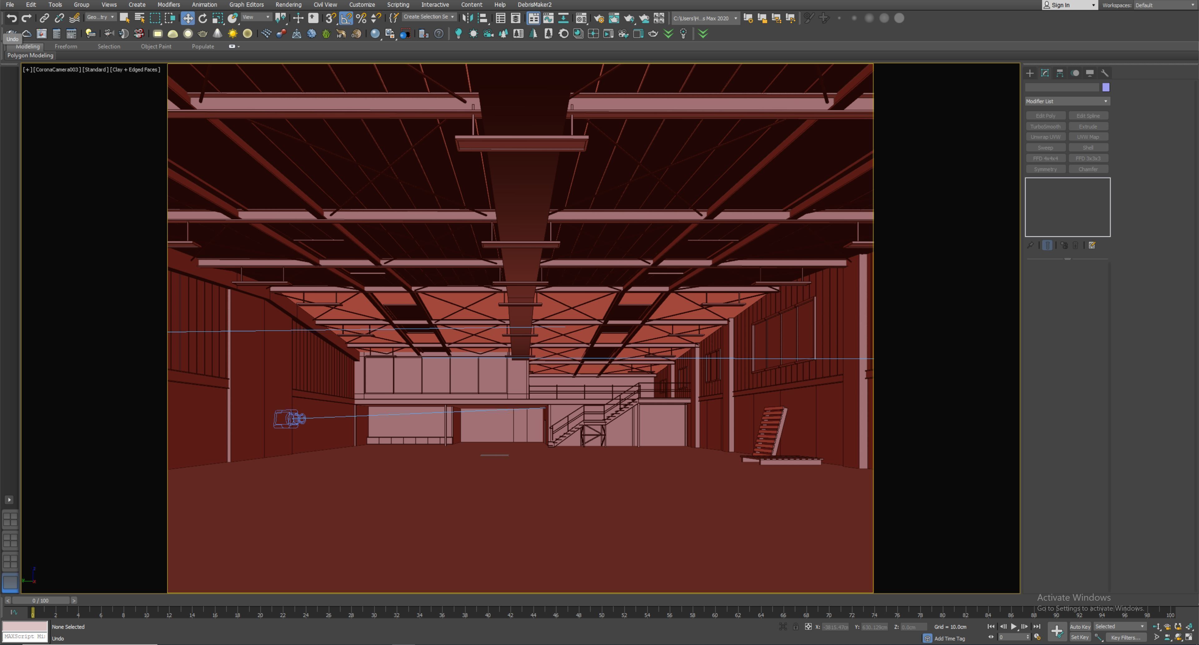 low poly warehouse 14 Low-poly 3D model_5