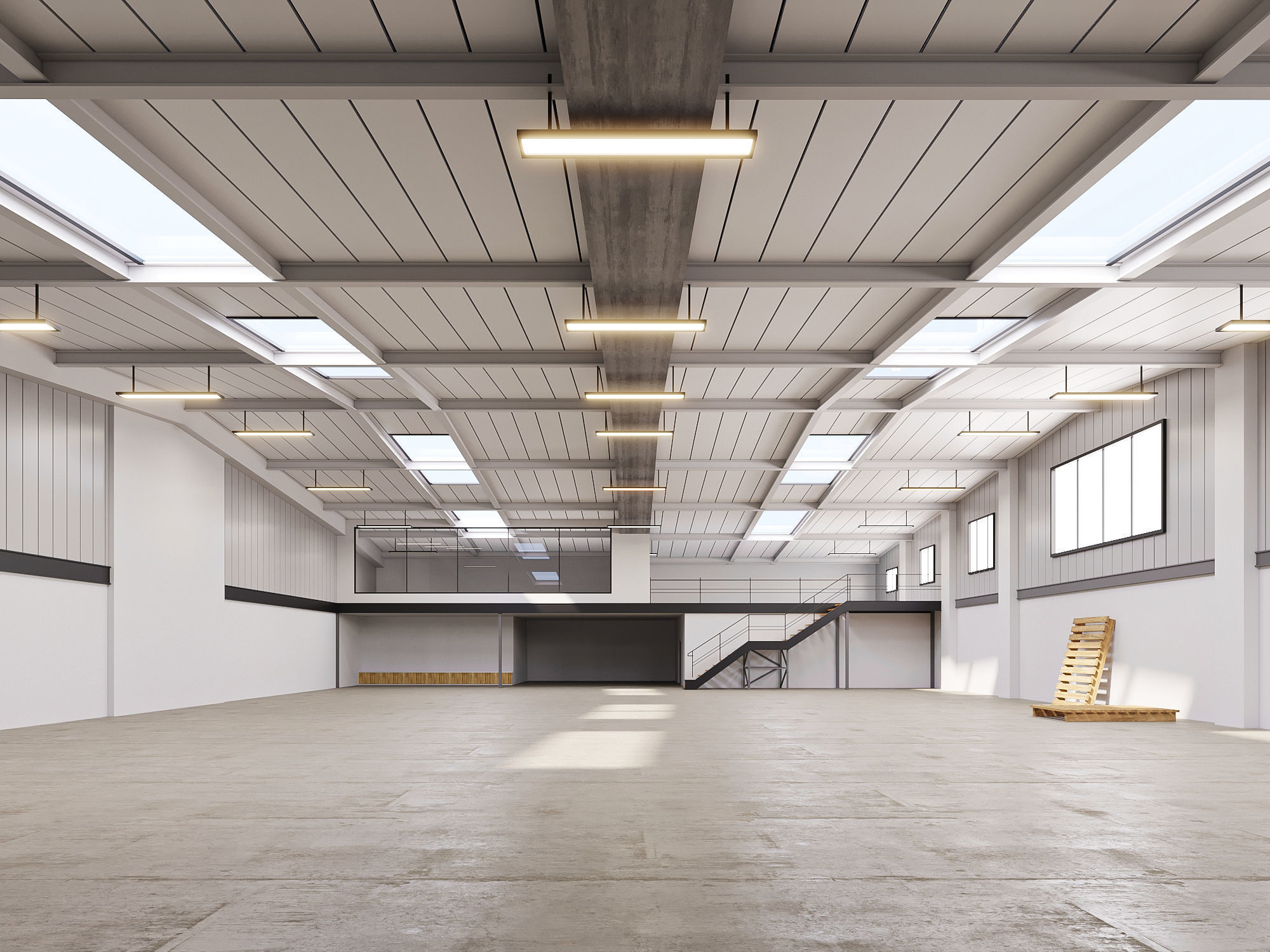 low poly warehouse 14 Low-poly 3D model_2