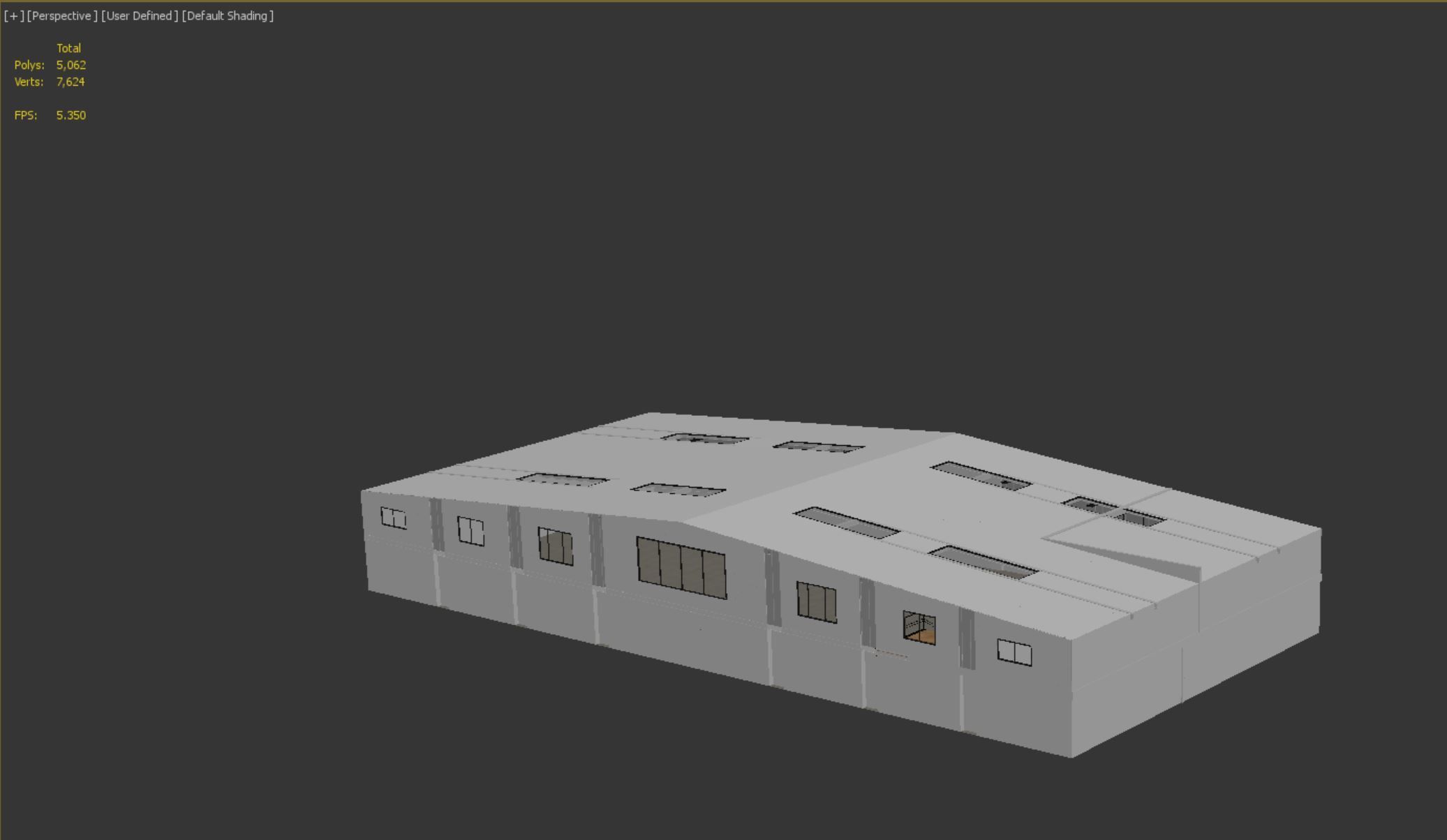 low poly warehouse 14 Low-poly 3D model_9