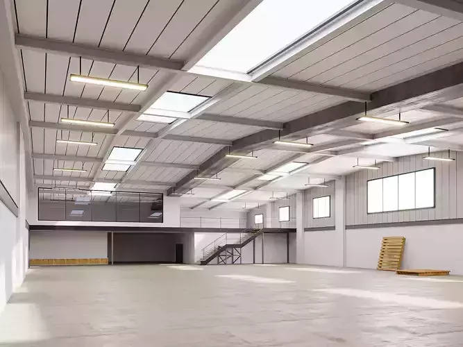 low poly warehouse 14 Low-poly 3D model