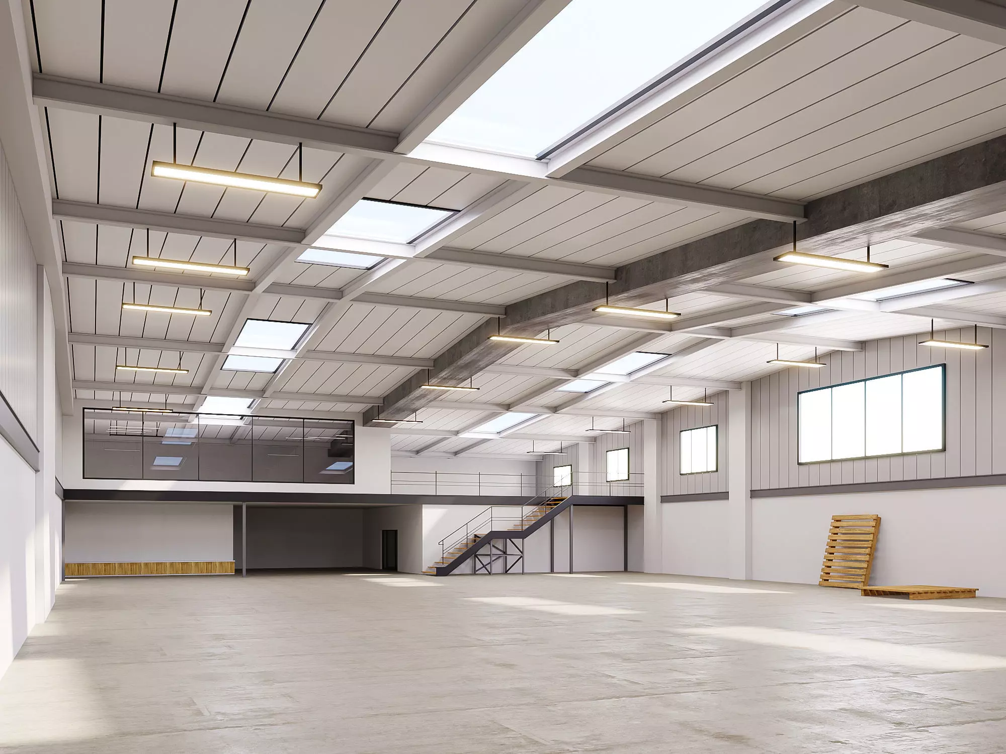 low poly warehouse 14 Low-poly 3D model_0