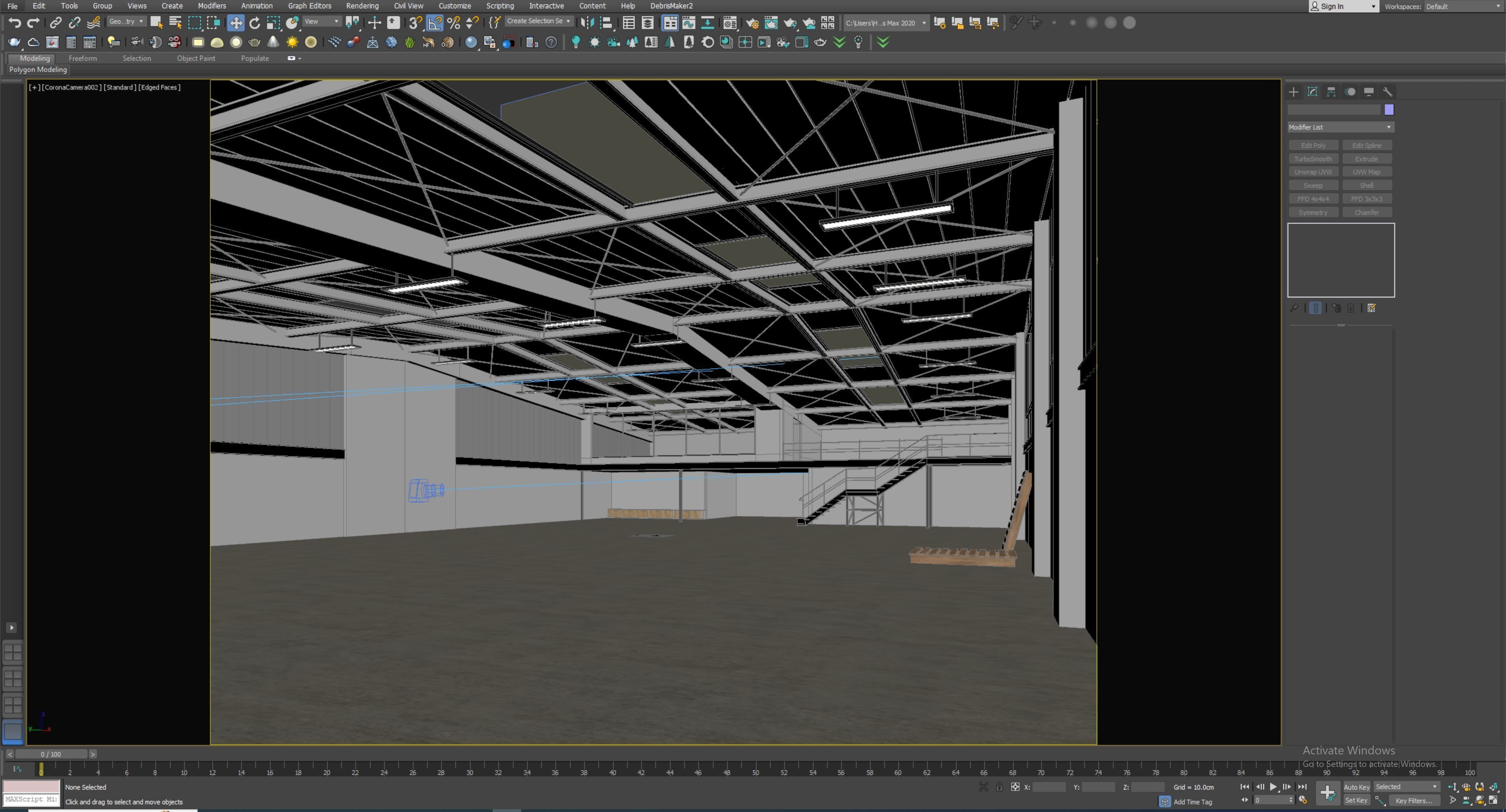 low poly warehouse 14 Low-poly 3D model_6