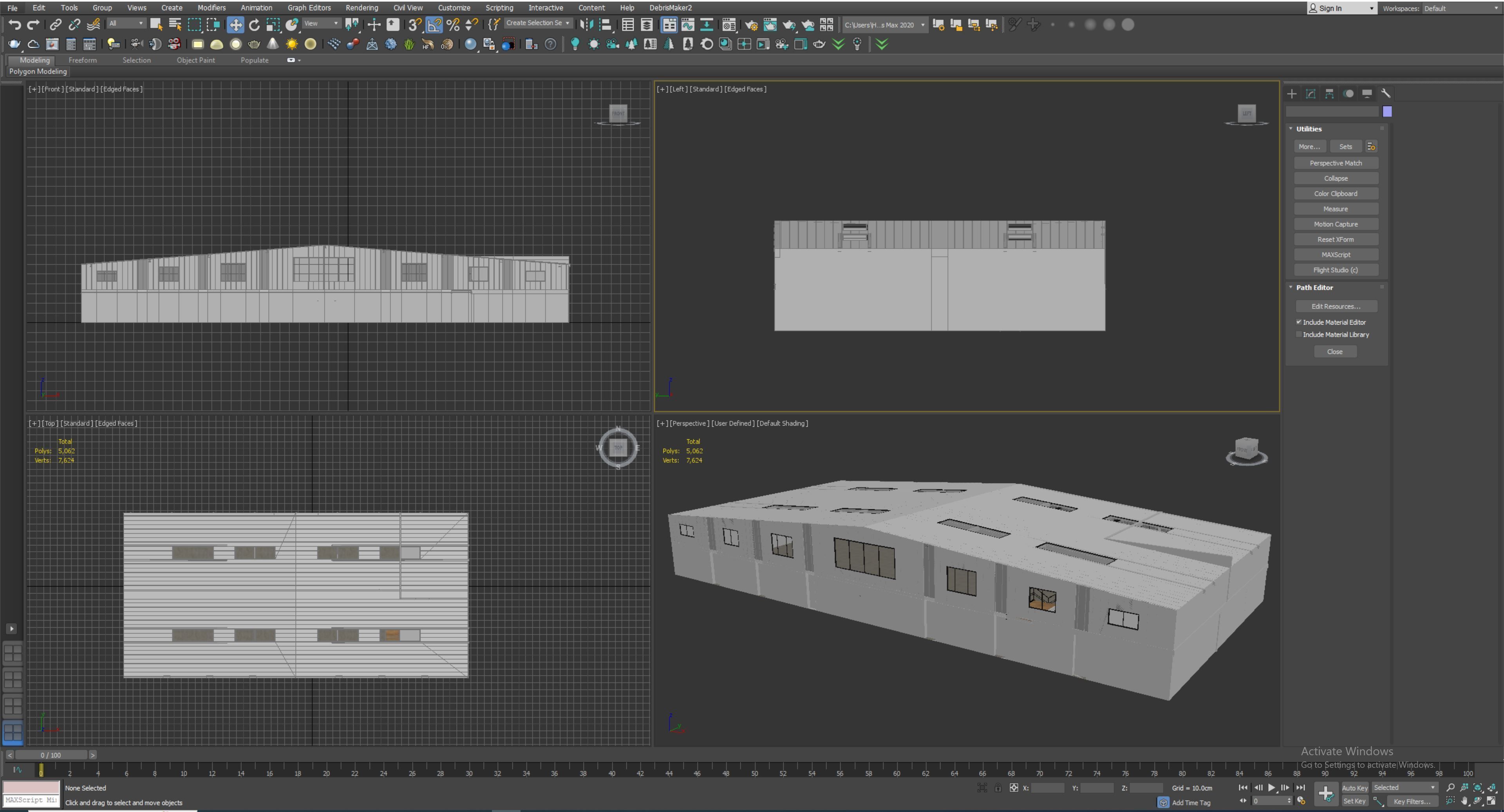 low poly warehouse 14 Low-poly 3D model_8