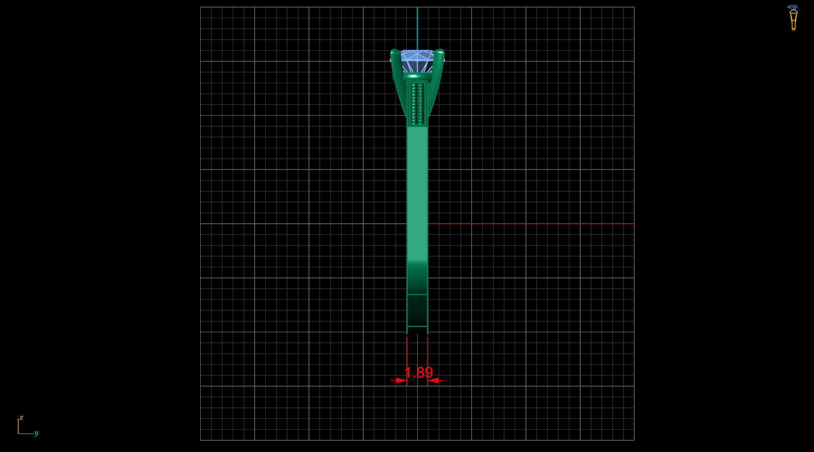 Solitaire ring 3D print model_7