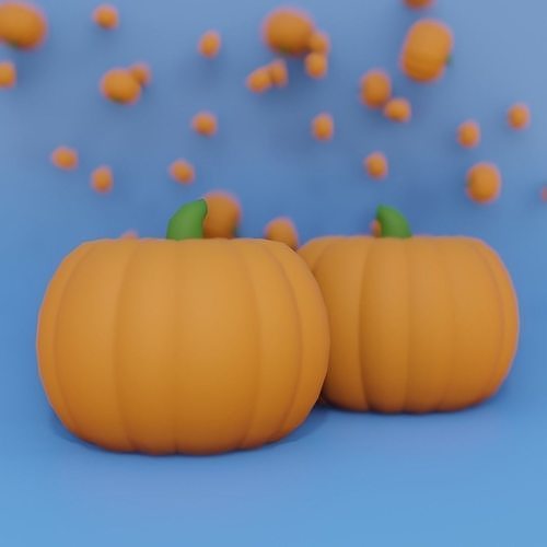 pumpkin  Low-poly 3D model