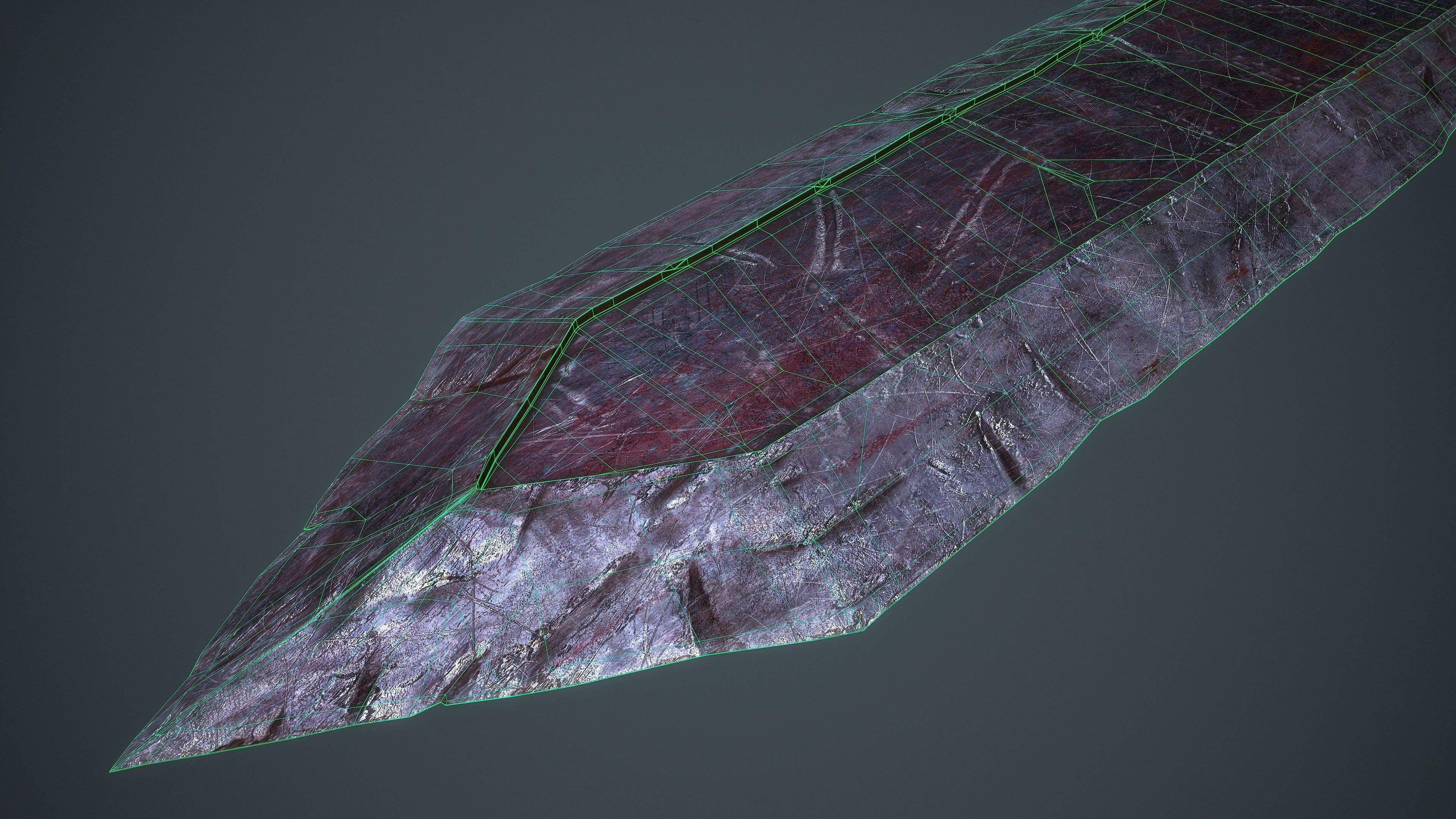 Dragon Slayer - Berserk - game ready - LP Free low-poly 3D model_14