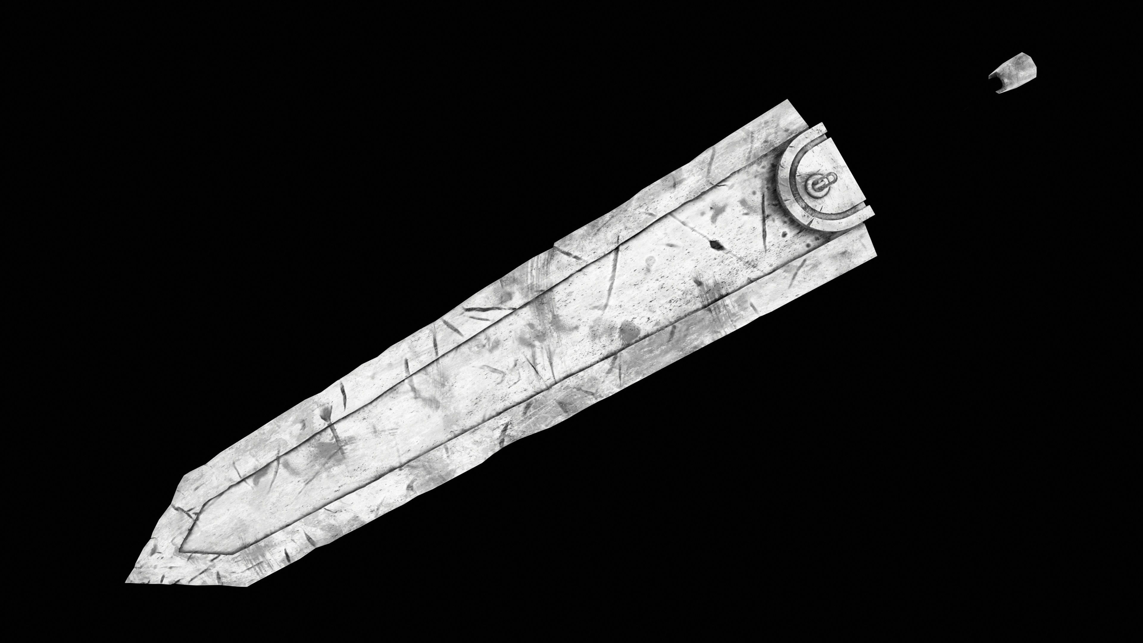 Dragon Slayer - Berserk - game ready - LP Free low-poly 3D model_17