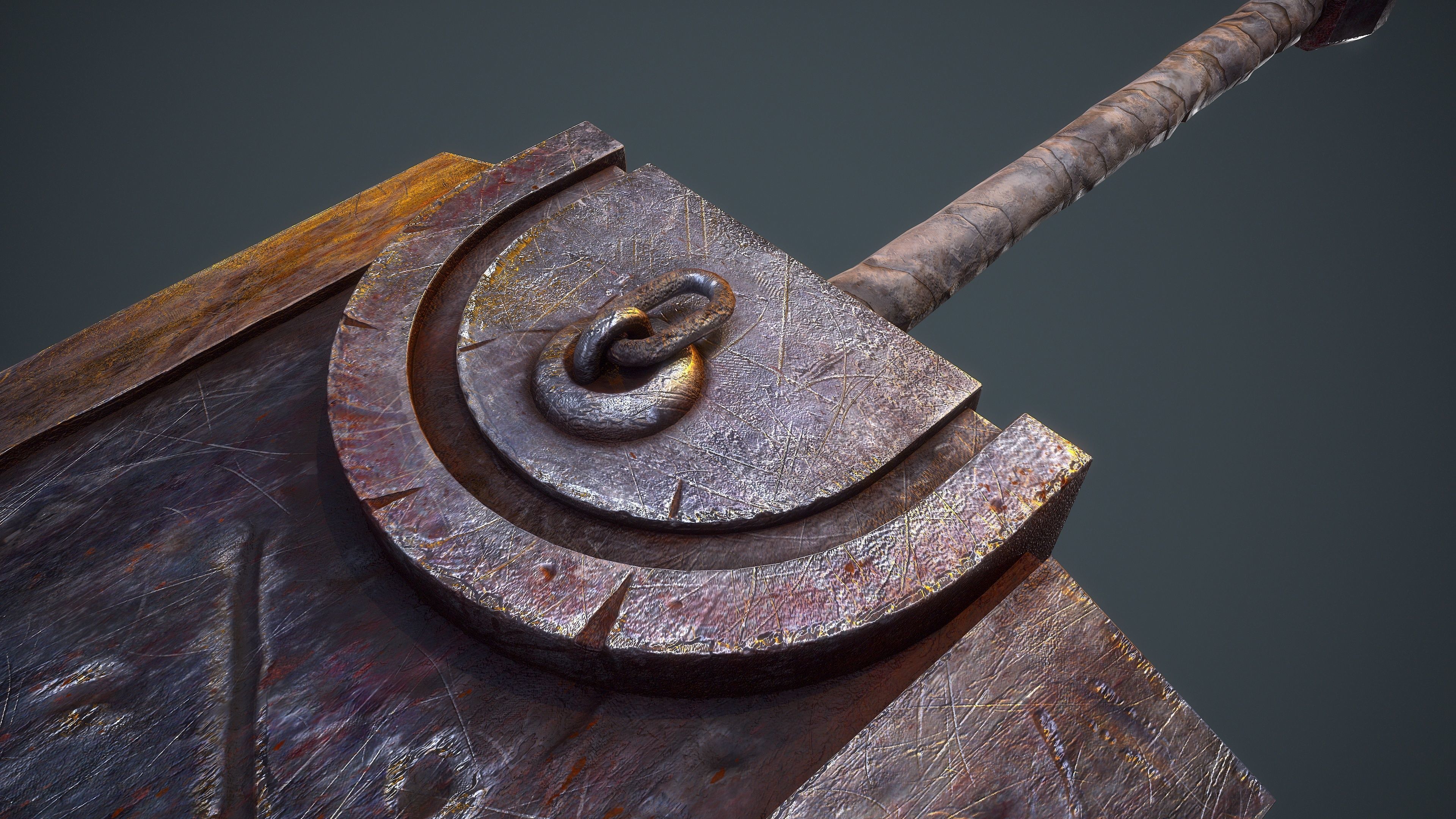 Dragon Slayer - Berserk - game ready - LP Free low-poly 3D model_6