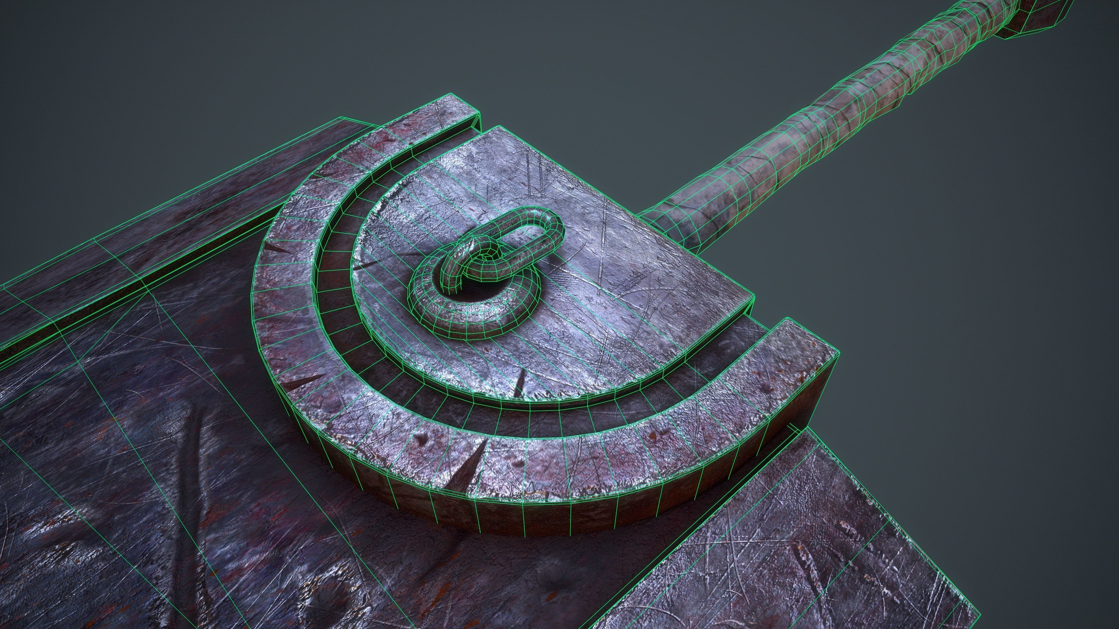 Dragon Slayer - Berserk - game ready - LP Free low-poly 3D model_12