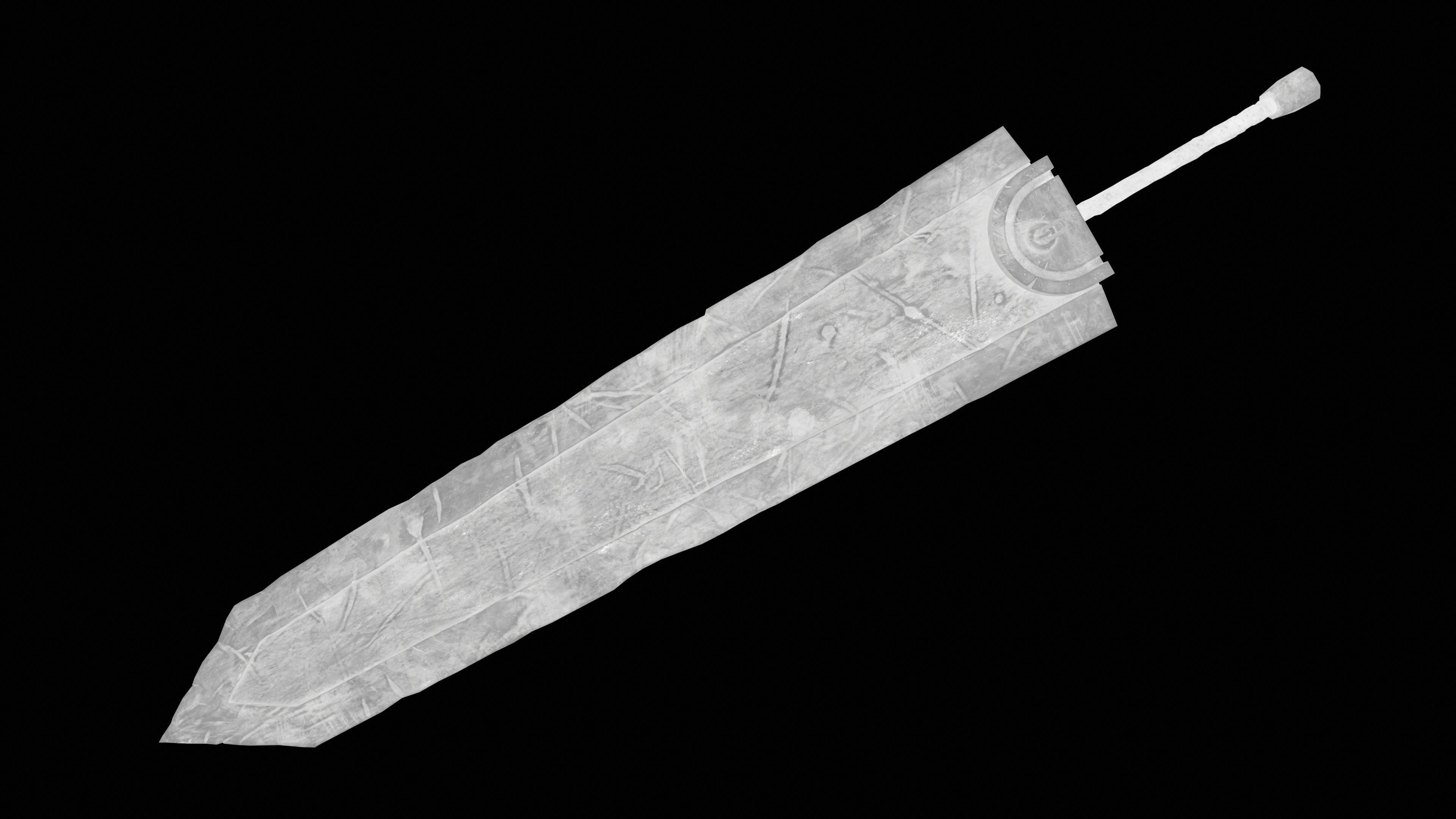 Dragon Slayer - Berserk - game ready - LP Free low-poly 3D model_18