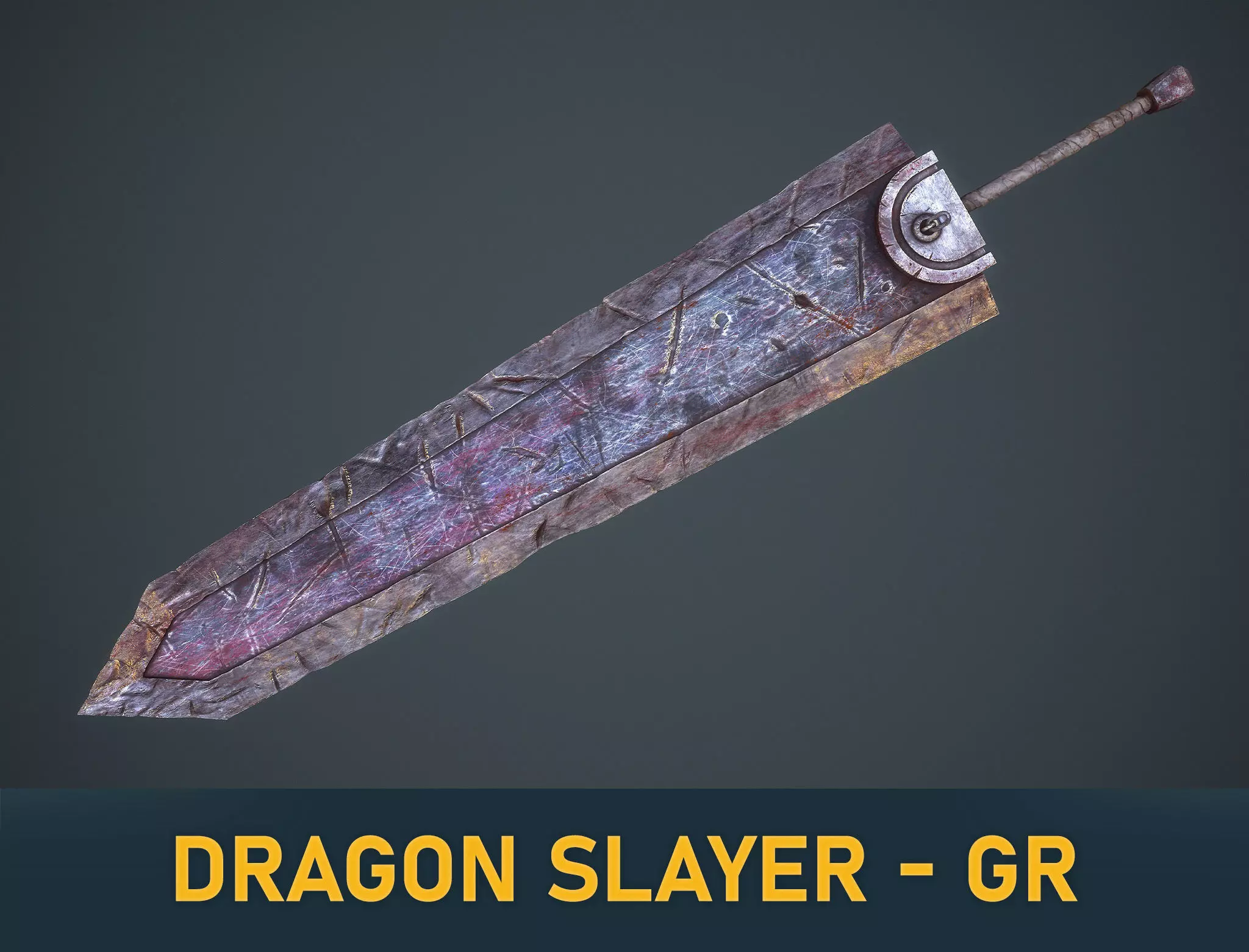 Dragon Slayer - Berserk - game ready - LP Free low-poly 3D model_0