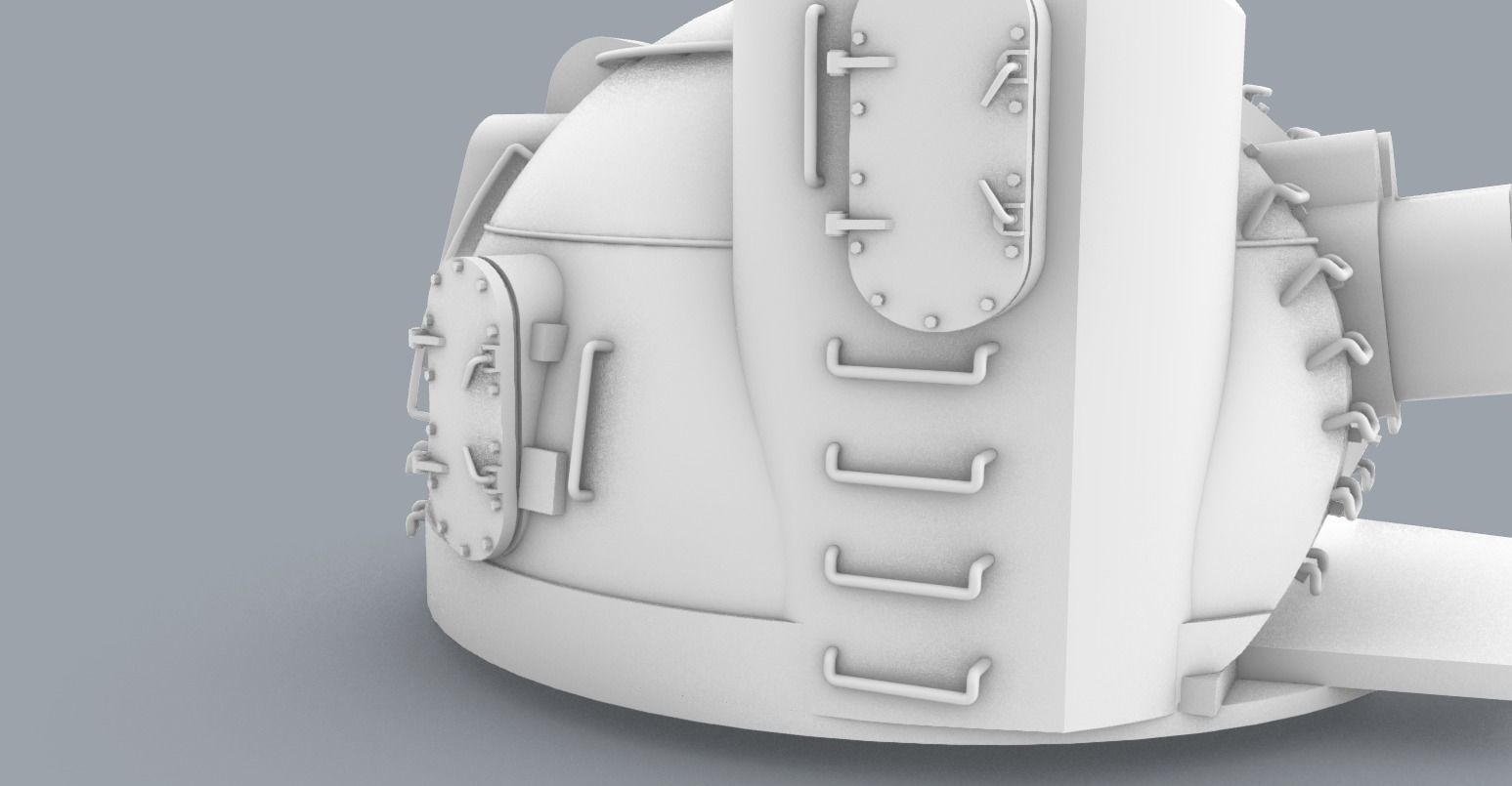 Naval Artillery and Torpedo Systems PM - 4 Weapon Models 3D print model_7