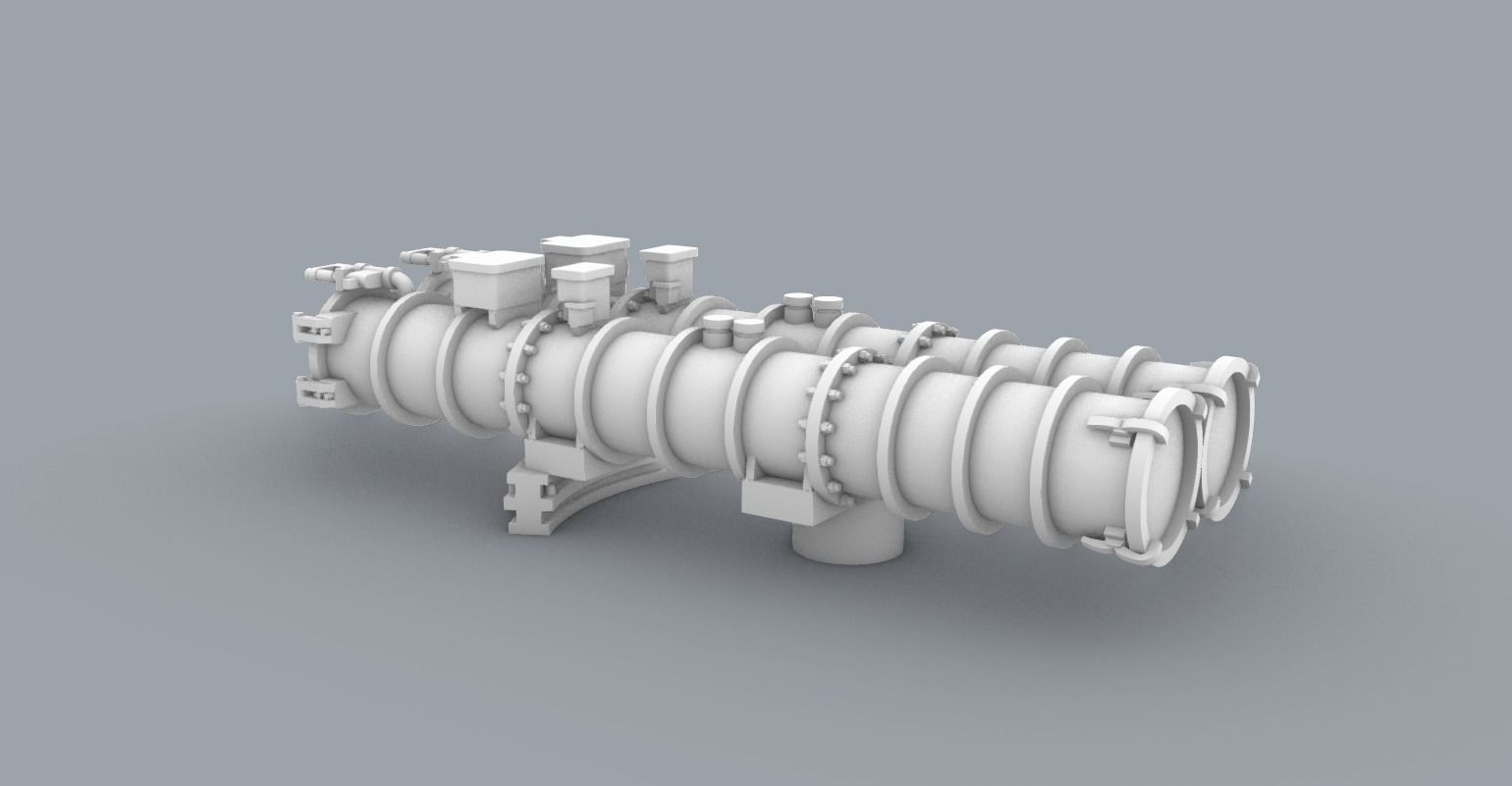 Naval Artillery and Torpedo Systems PM - 4 Weapon Models 3D print model_10