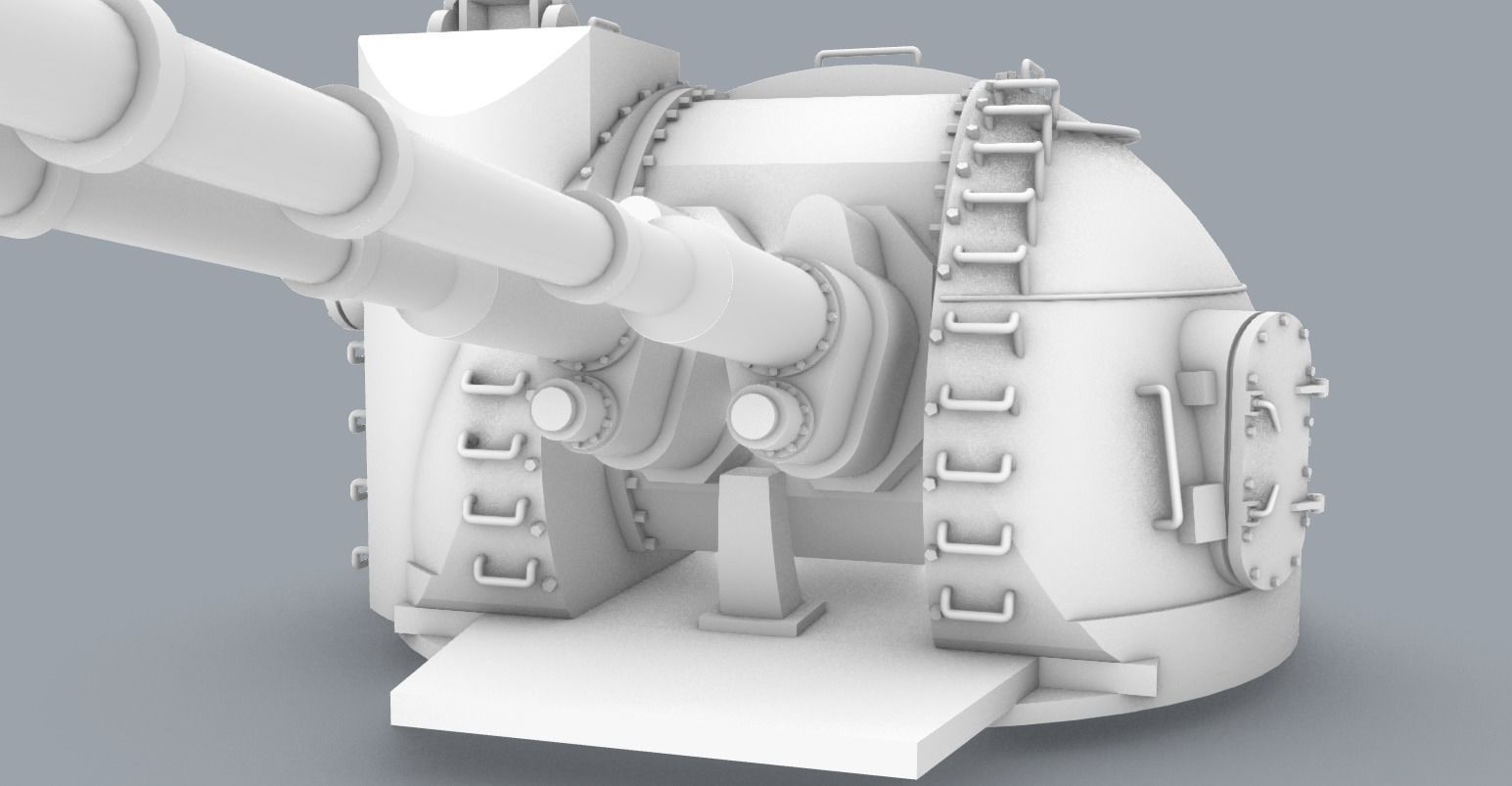 Naval Artillery and Torpedo Systems PM - 4 Weapon Models 3D print model_4