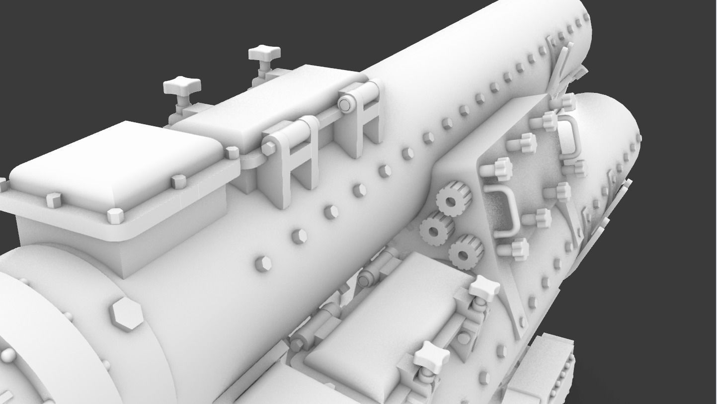 Naval Artillery and Torpedo Systems PM - 4 Weapon Models 3D print model_38