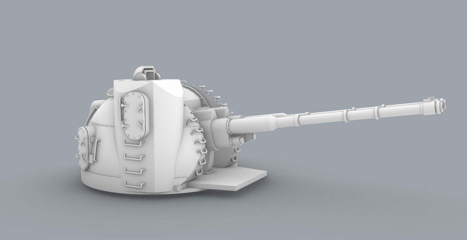 Naval Artillery and Torpedo Systems PM - 4 Weapon Models 3D print model_1