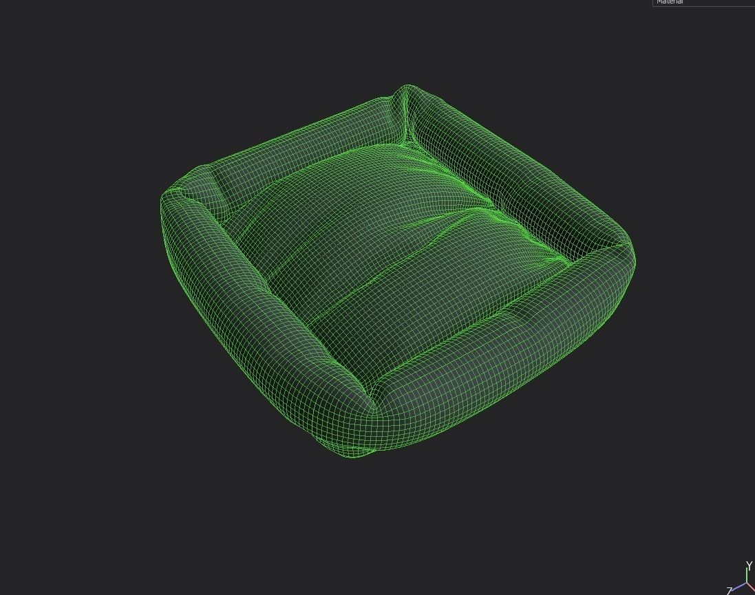 Pet Bed Model 01-B Low-poly 3D model_1
