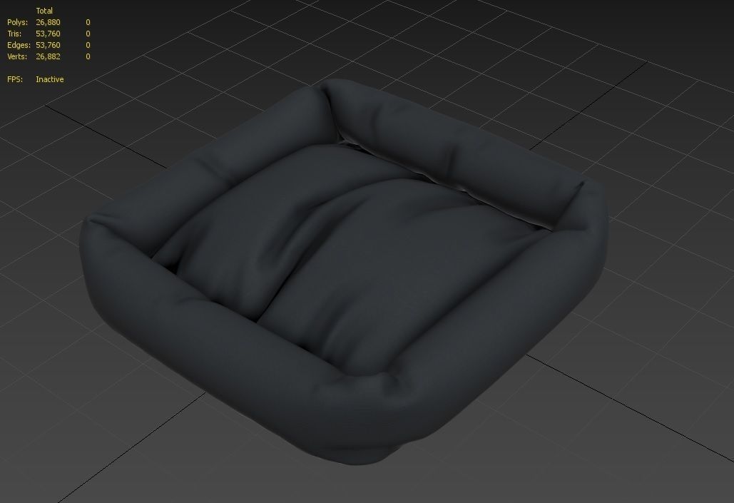 Pet Bed Model 01-B Low-poly 3D model_6
