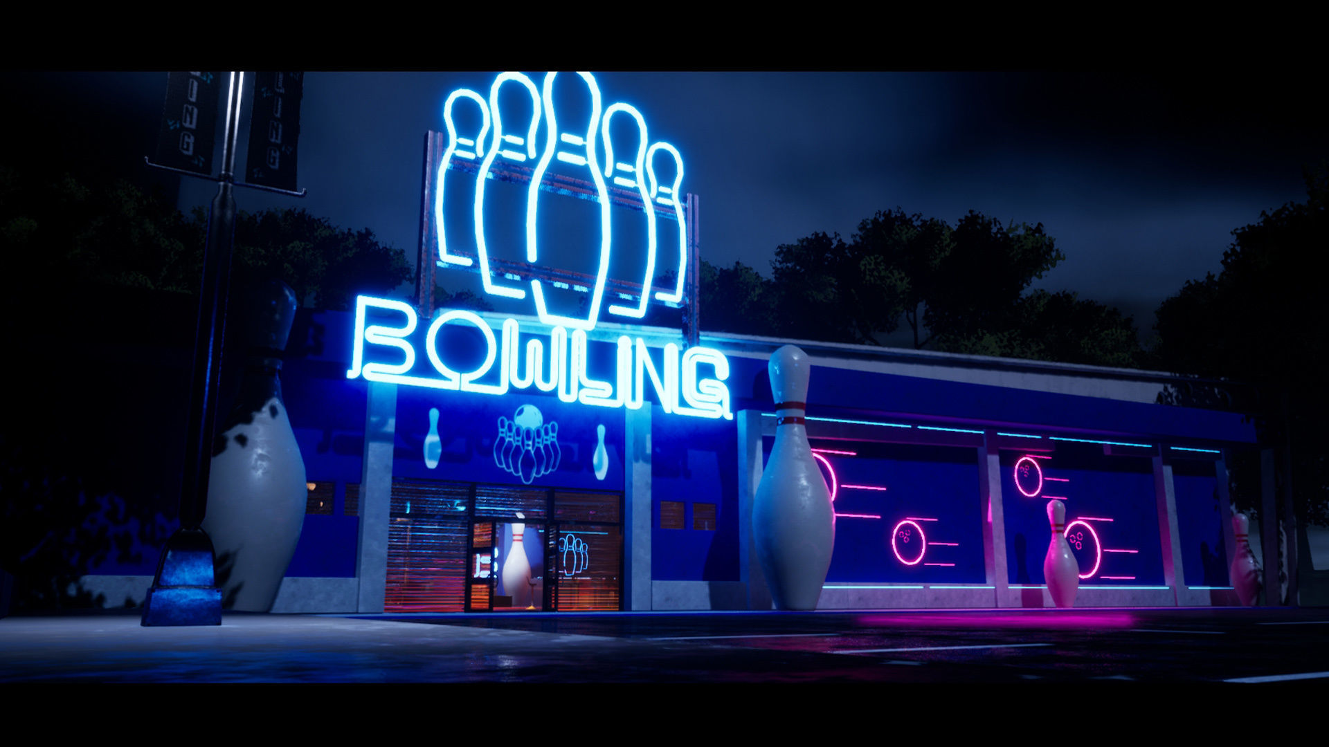 Bowling modular kit -Unreal Engine- and -FBX- Low-poly 3D model_26