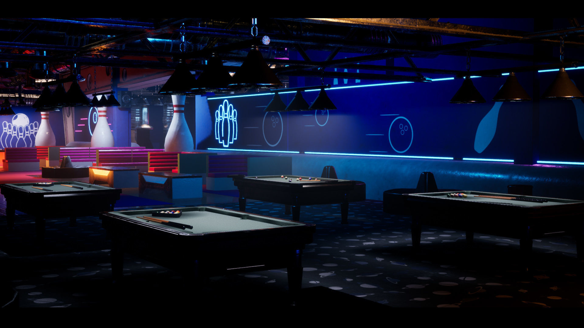 Bowling modular kit -Unreal Engine- and -FBX- Low-poly 3D model_4