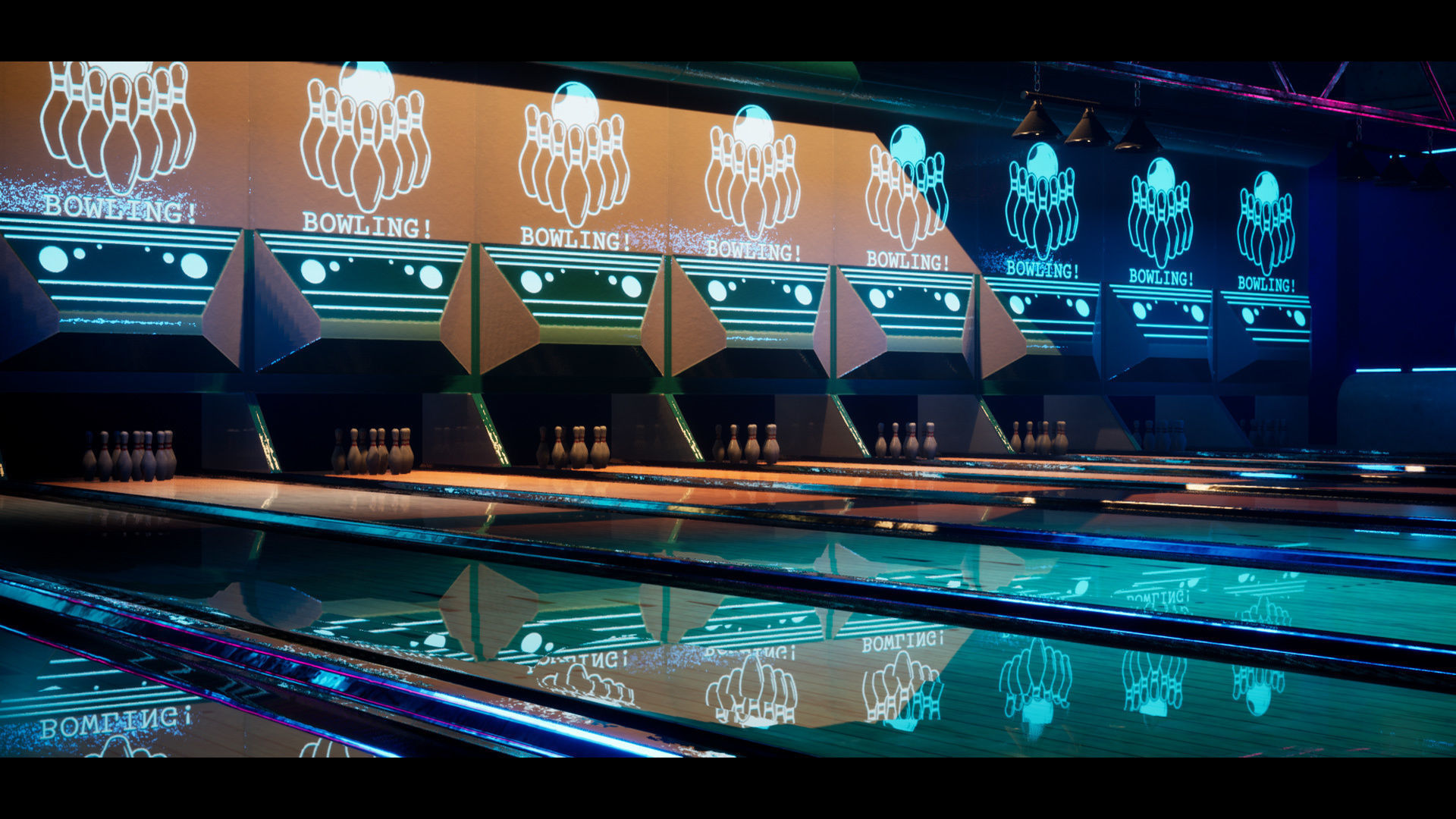 Bowling modular kit -Unreal Engine- and -FBX- Low-poly 3D model_8