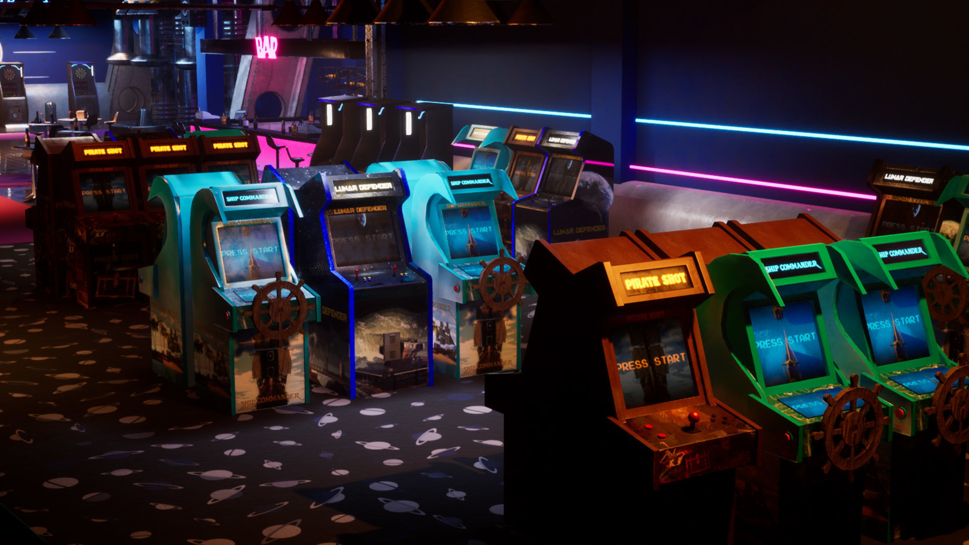 Bowling modular kit -Unreal Engine- and -FBX- Low-poly 3D model_12